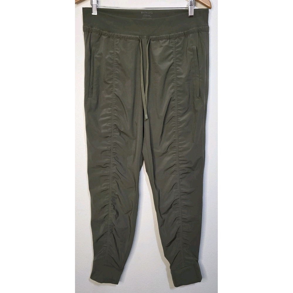 Athleta Women 12 Pants Attitude Olive Jogger Lightweight Active Outdoor